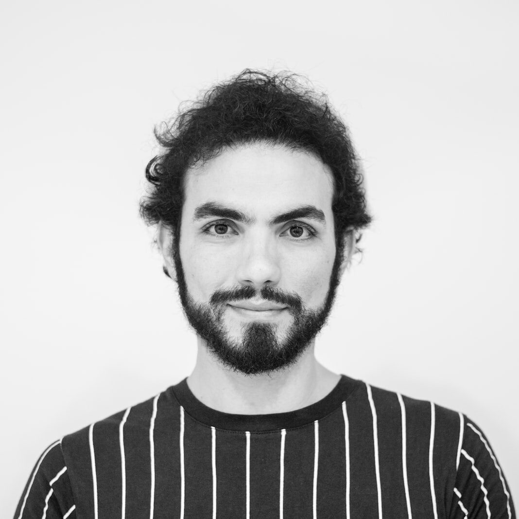 grayscale photo of man